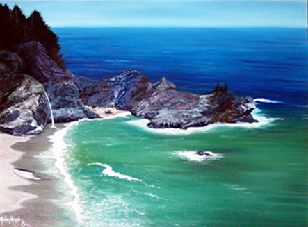 443x327 Ocean Breeze, Painting By Michael Cruz - Ocean Breeze Painting