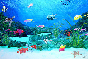 Ocean Floor Painting At Paintingvalley Com Explore Collection Of