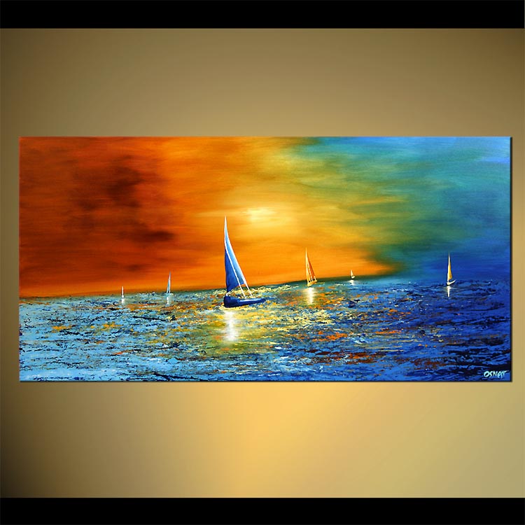 750x750 Painting - Ocean Landscape Painting