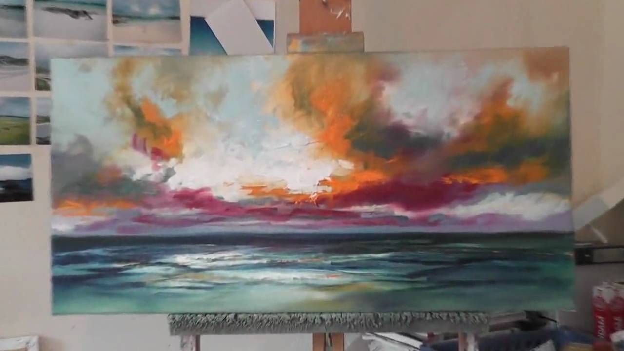 1280x720 Speed Painting Landscape Painting Demo - Ocean Landscape Painting