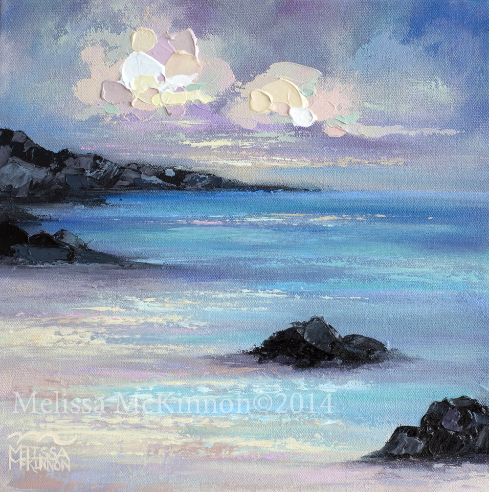 1000x1006 Del Mar Study Original Acrylic Abstract - Ocean Landscape Painting