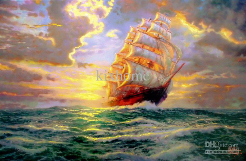 800x524 Oil Painting Canvas,ocean Waves Oil Painting,courageous Voyage By - Ocean Oil Painting