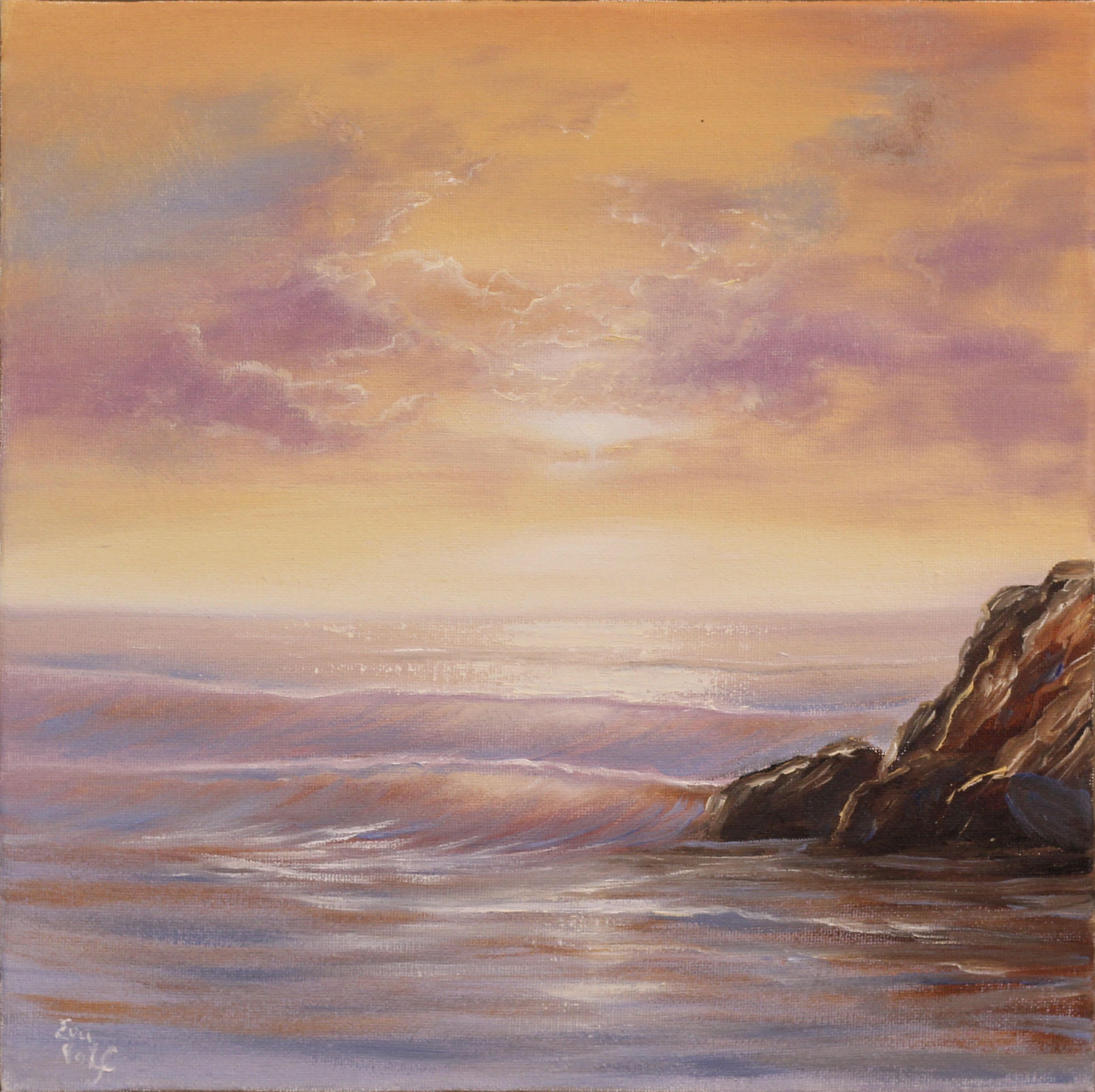 2775x2767 Original Ocean Waves Oil Painting In Black And White - Ocean Oil Painting