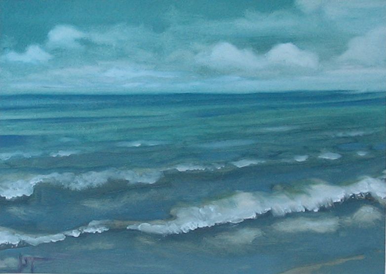 Ocean Oil Painting at PaintingValley.com | Explore collection of Ocean ...