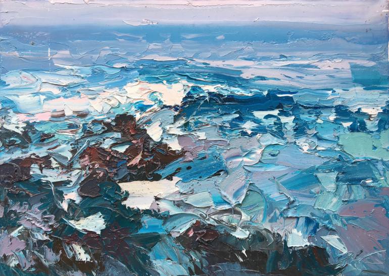 770x547 Saatchi Art Abstract Ocean Painting By Agostino Veroni - Ocean Painting