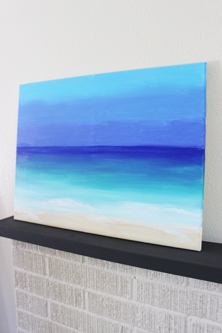 750x1125 Diy Painting 15 Minute Ocean Scene - Ocean Painting