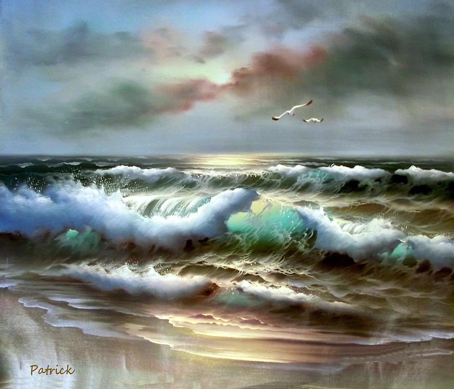 900x771 Ocean Scene Painting By Patrick - Ocean Scene Painting
