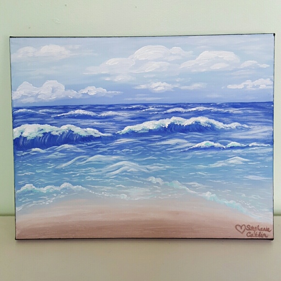 580x580 Other Beach Ocean Scene Acrylic Painting Poshmark - Ocean Scene Painting