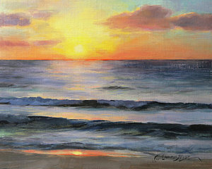 300x240 Beach Scene Paintings Fine Art America - Ocean Scene Painting