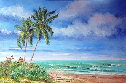 425x280 Daily Painting 589 Work In Progress Ocean Scene Original Art - Ocean Scene Painting