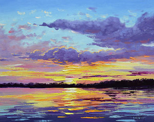 300x238 Ocean Sunset Paintings Pixels - Ocean Sunset Painting