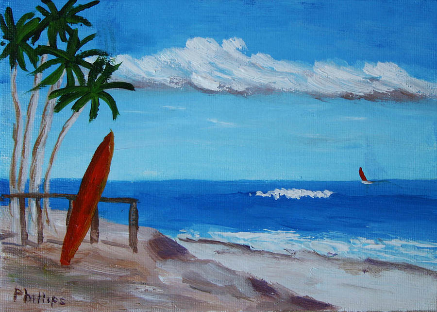 900x642 Ocean View Painting By Bob Phillips - Ocean View Painting