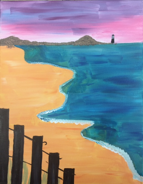 498x640 Ocean Kids Paint N' Party Event The Paint Place Paint N - Ocean View Painting