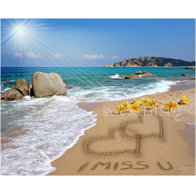 640x640 Ocean View 5d Of The Diamond Embroidery Painting Cross Stitch - Ocean View Painting