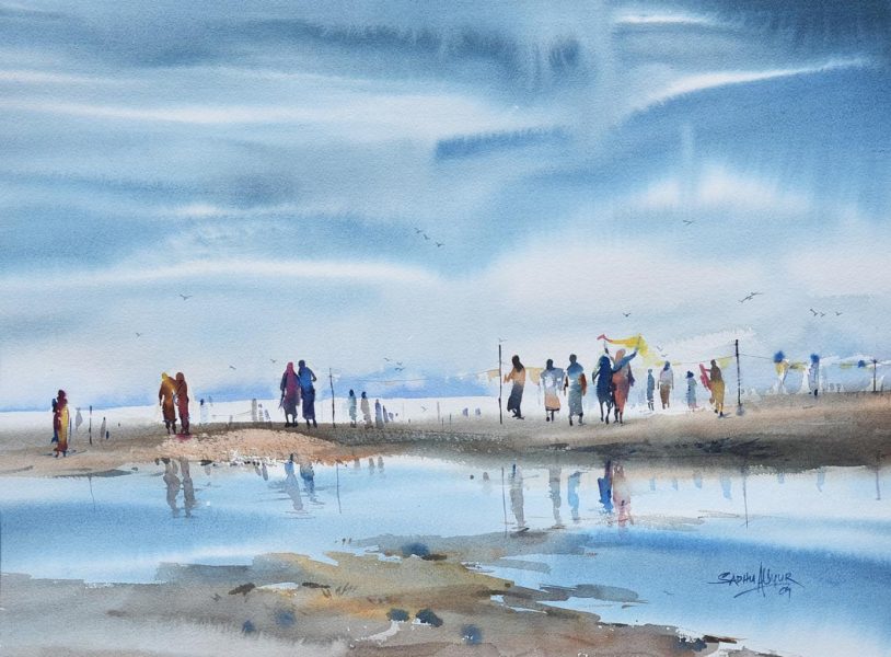 814x600 Sea Watercolor Painting - Ocean Watercolor Painting