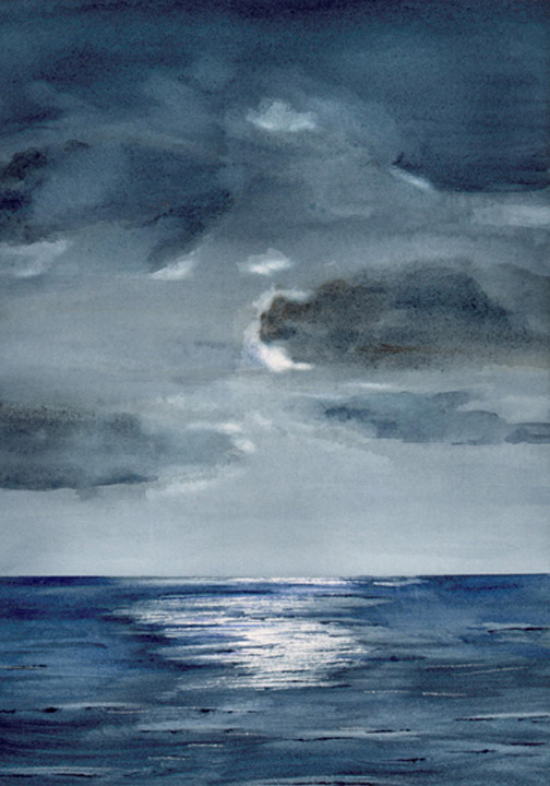 504x720 Clouds And Sky Watercolor Paintings By Douglas Winslow - Ocean Watercolor Painting