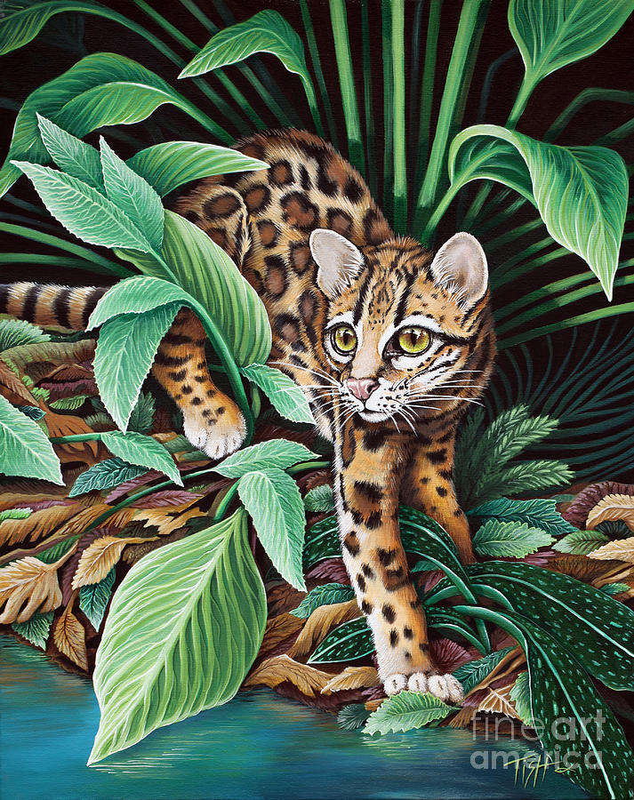 713x900 Ocelot Painting By Tish Wynne - Ocelot Painting