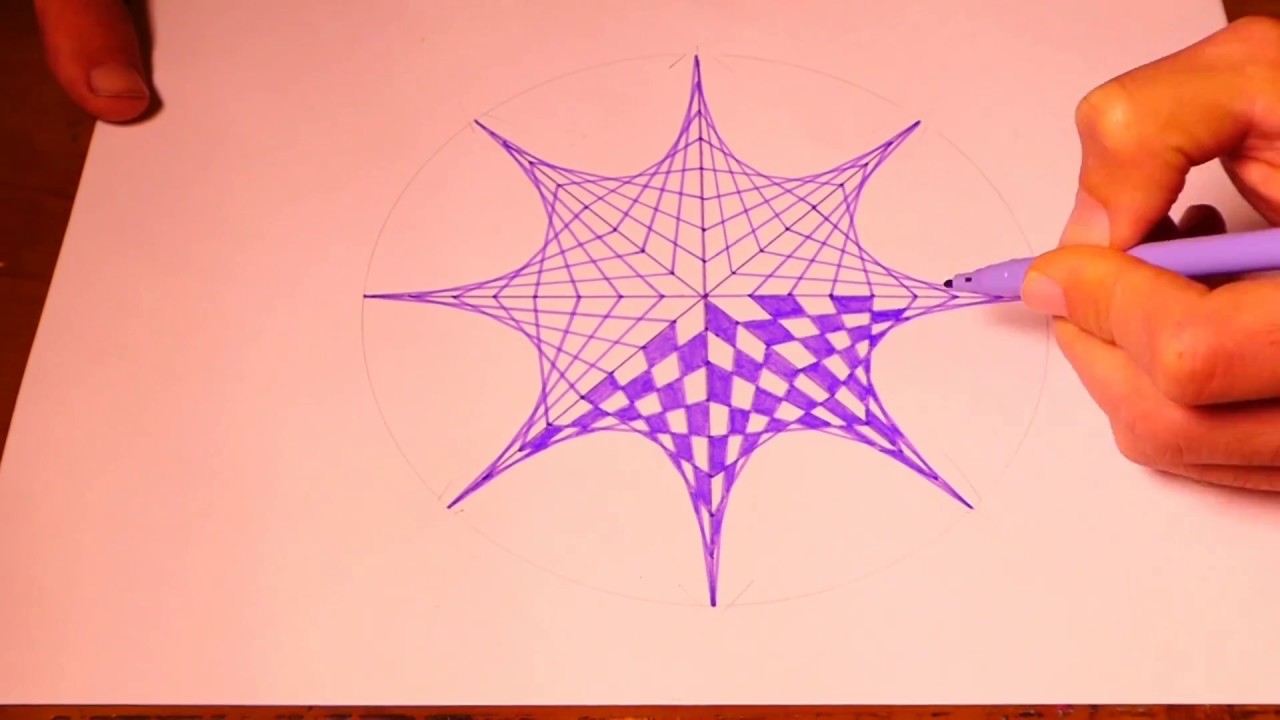 1280x720 Learn To Paint Octagon Geometric Art Spirograph Pattern Tutorial - Octagon Painting