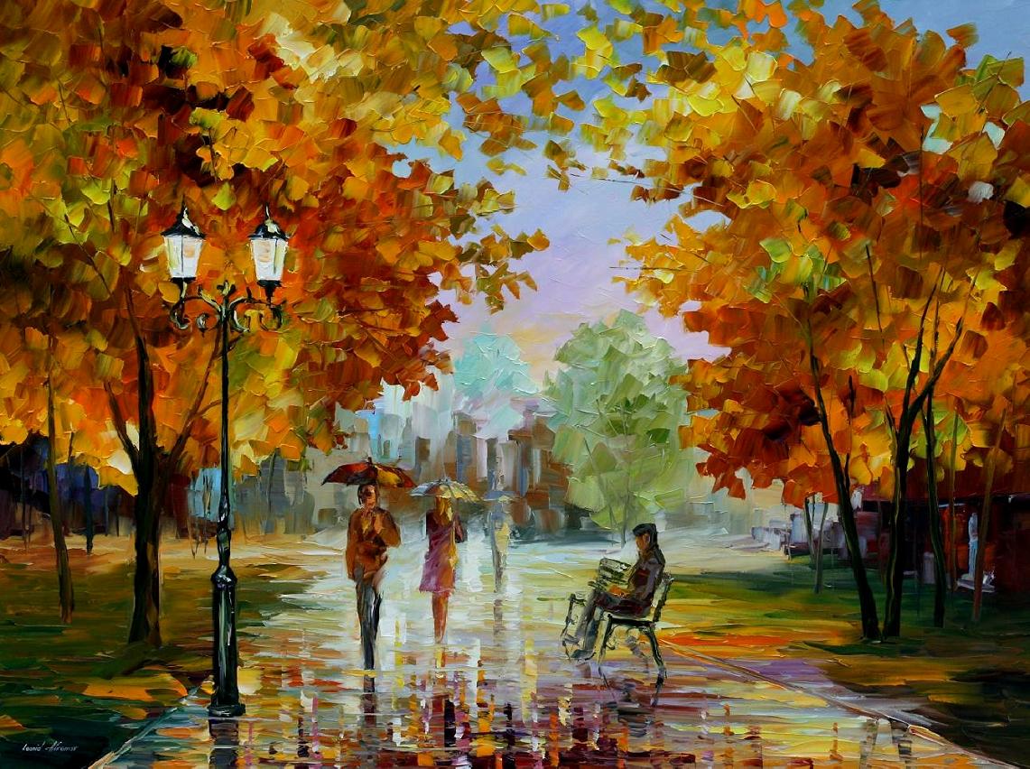 1141x852 Leonid Afremov, Oil On Canvas, Palette Knife, Buy Original - October Painting