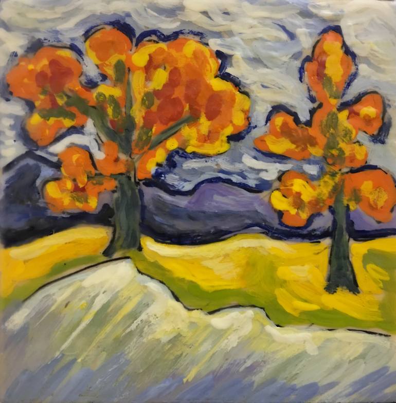 770x784 Saatchi Art October Painting By Elisa R Boughner - October Painting