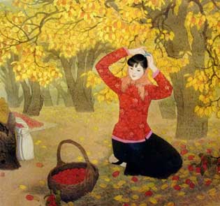 315x295 Du Yuxi Chinese Painting - October Painting