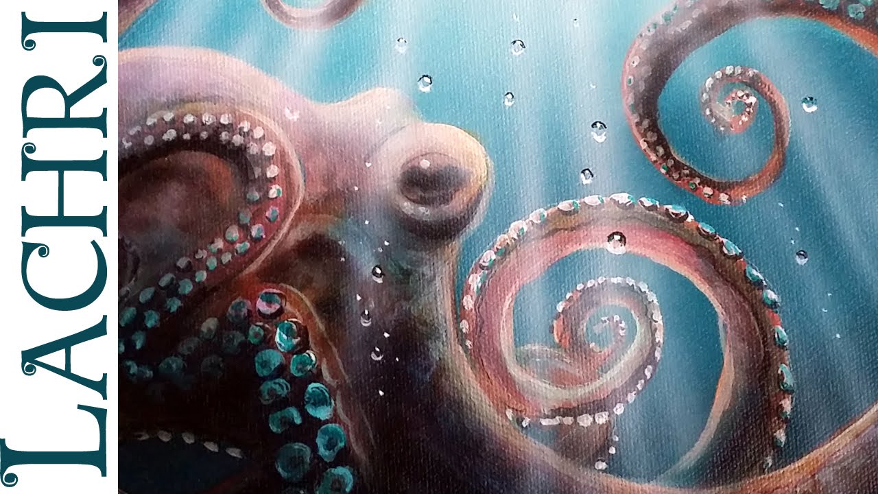 1280x720 Speed Painting Octopus In Acrylic - Octopus Acrylic Painting