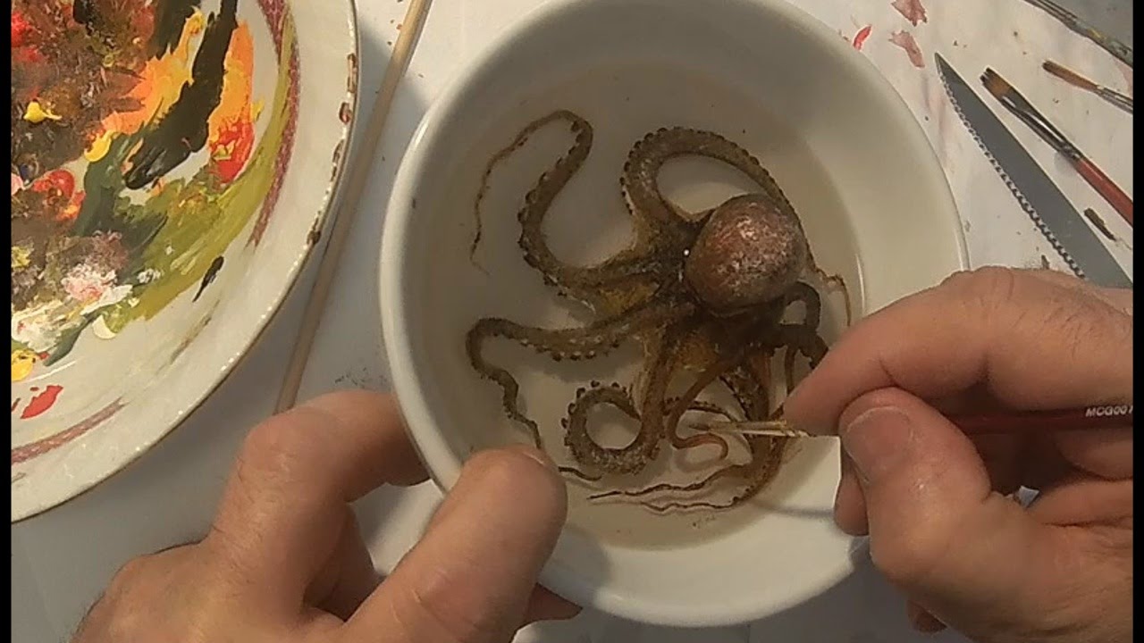 Octopus And Woman Painting