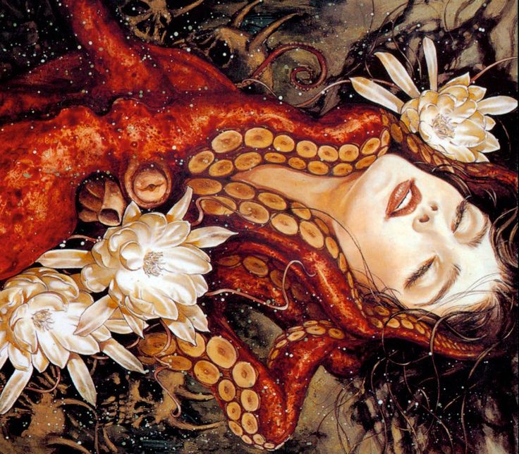 736x644 923 Best Tentacles Images On Octopus, Octopuses - Octopus And Woman Painting