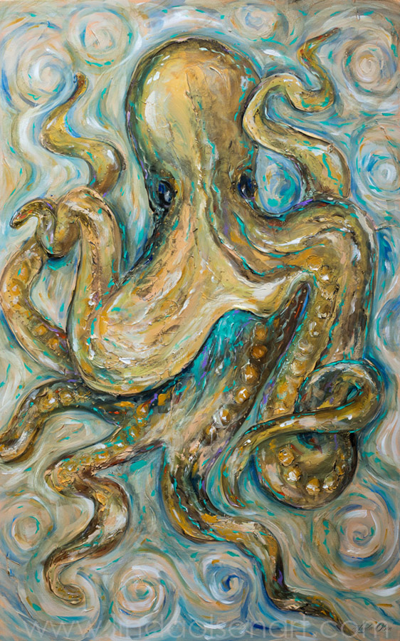 562x900 Underwater Page 5 - Octopus And Woman Painting