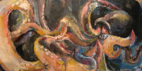 604x300 Art By Lyndsay Heidebrecht Octopus Oil Paintings - Octopus Oil Painting