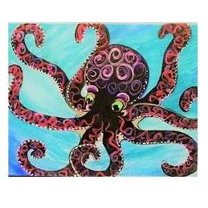 300x300 Octopus Painting On Canvas - Octopus Painting