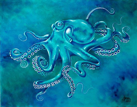 564x443 Octopus Painting - Octopus Painting