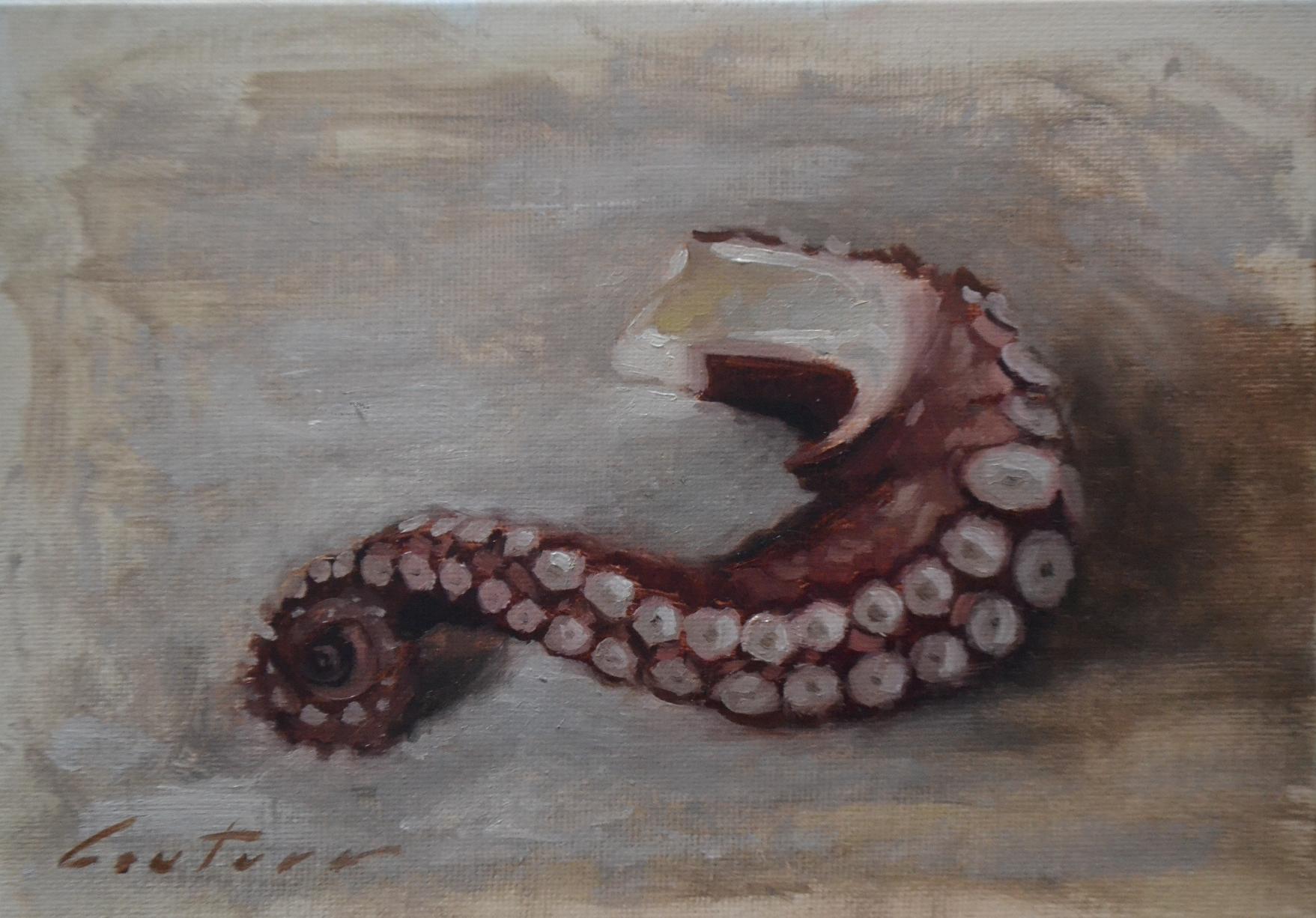 1757x1226 Octopus Tentacle Ii - Octopus Painting On Canvas