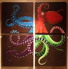 236x239 Octopus Octopus Tentacles 3d Character - Octopus Tentacles Painting