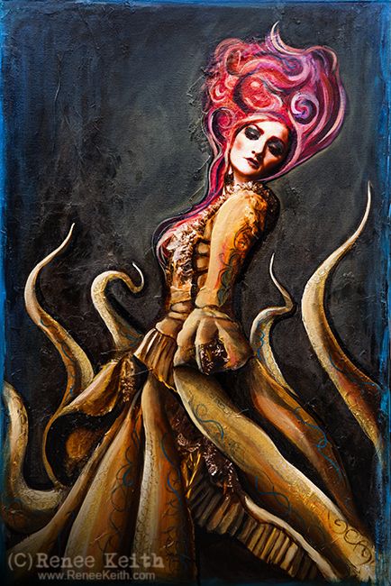 Octopus Woman Painting