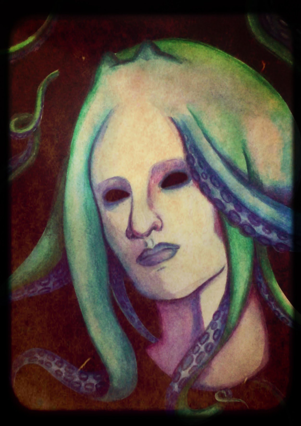 1252x1772 Octopus Woman (Hd Painting) - Octopus Woman Painting