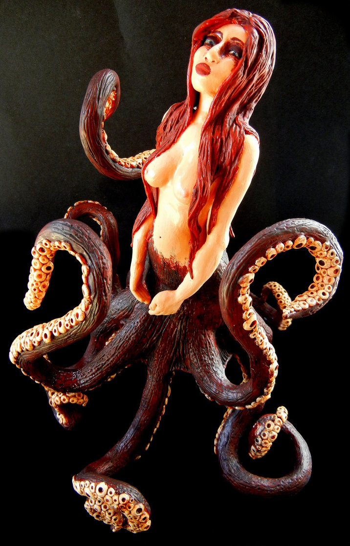 716x1115 Octopus Wench Painted 2 By Dogzillalives - Octopus Woman Painting