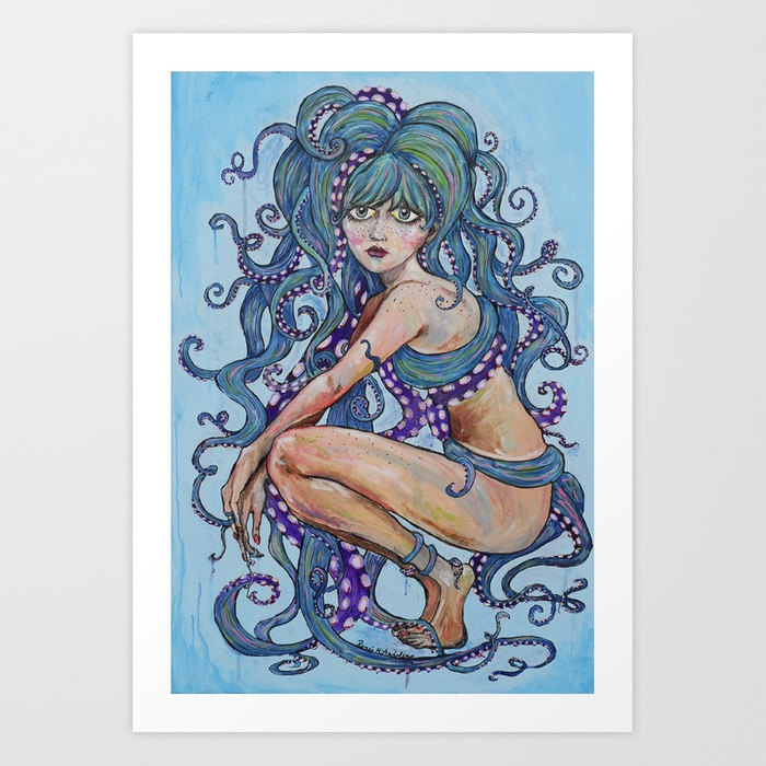 700x700 The Octopus Woman Art Print By Reneemicheleandolina Society6 - Octopus Woman Painting