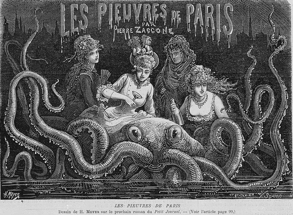 1024x753 Zpi Les Pieuvres De Paris - Octopus Woman Painting