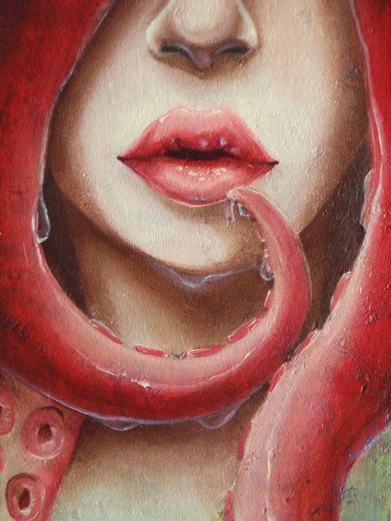 570x760 Drip - Octopus Woman Painting