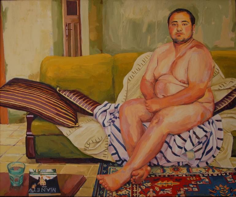 770x643 Saatchi Art Odalisque Painting By Deniz Korkmaz - Odalisque Painting