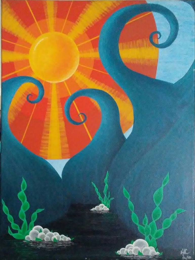 770x1025 Saatchi Art Odd Landscape Painting By Kami Hall - Odd Painting