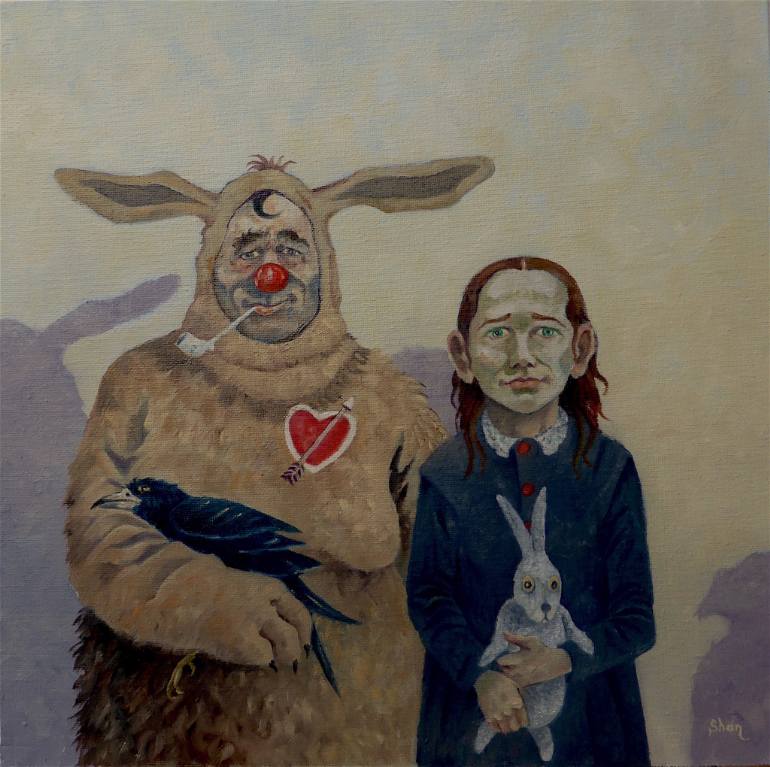770x767 Saatchi Art The Odd Couple Painting By David Shanahan - Odd Painting