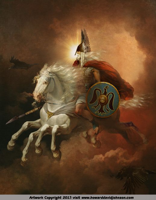518x666 Odin, The Supreme Norse God, Was The Son Of Borr Bestla - Odin Painting