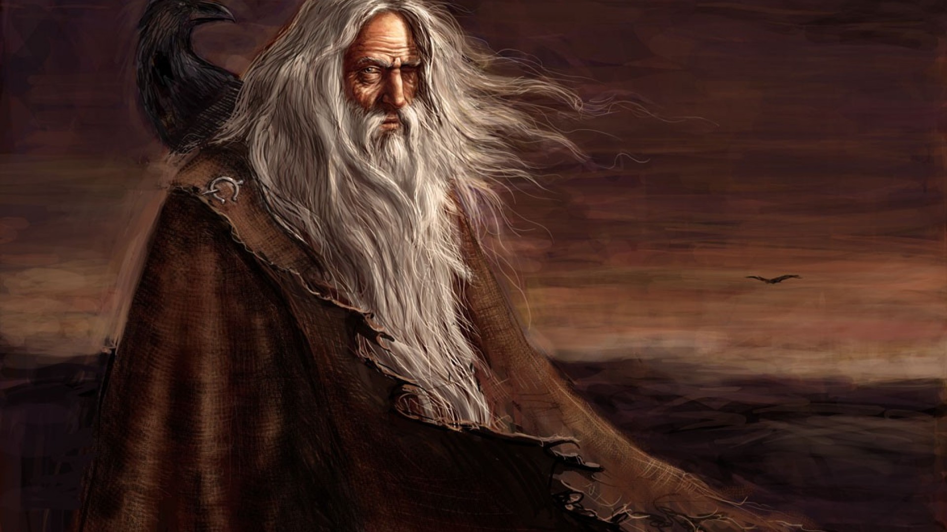 1920x1080 The Deeds Of Odin - Odin Painting