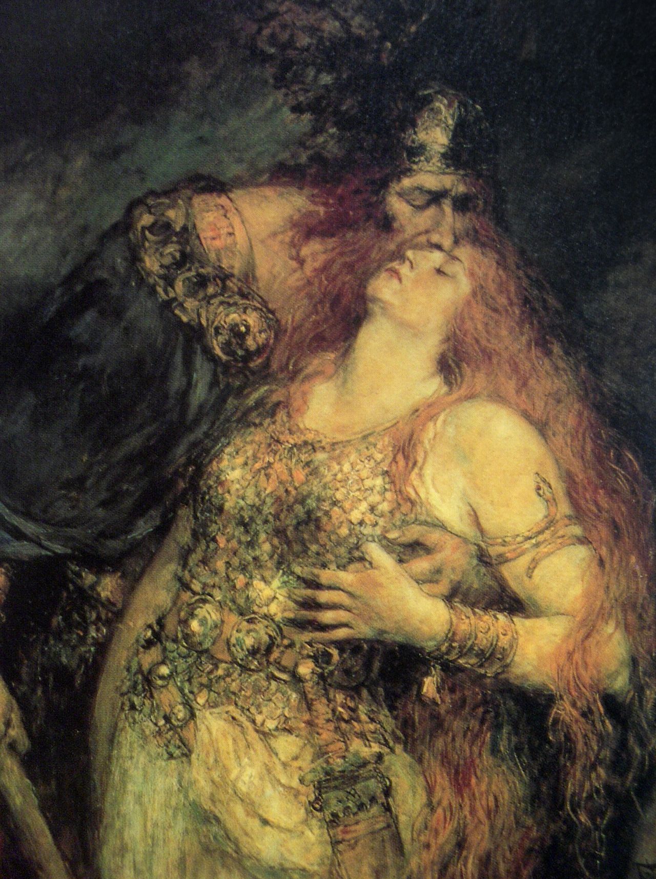 1280x1714 Primordialwinds Odin And Frigg F. Leeke C. 1985 Frigg - Odin Painting