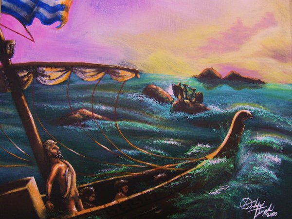 600x450 Odysseus And The Sirens Painting - Odysseus And The Sirens Painting