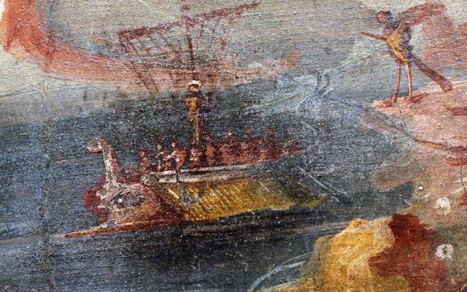 928x581 Odysseus And The Sirens In This Fragment Of A Wall - Odysseus And The Sirens Painting