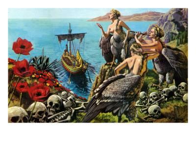 400x300 Odysseus And The Sirens Giclee Print By English School - Odysseus And The Sirens Painting