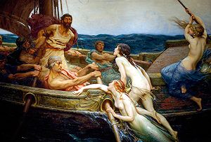 300x203 Ulysses And The Sirens - Odysseus And The Sirens Painting